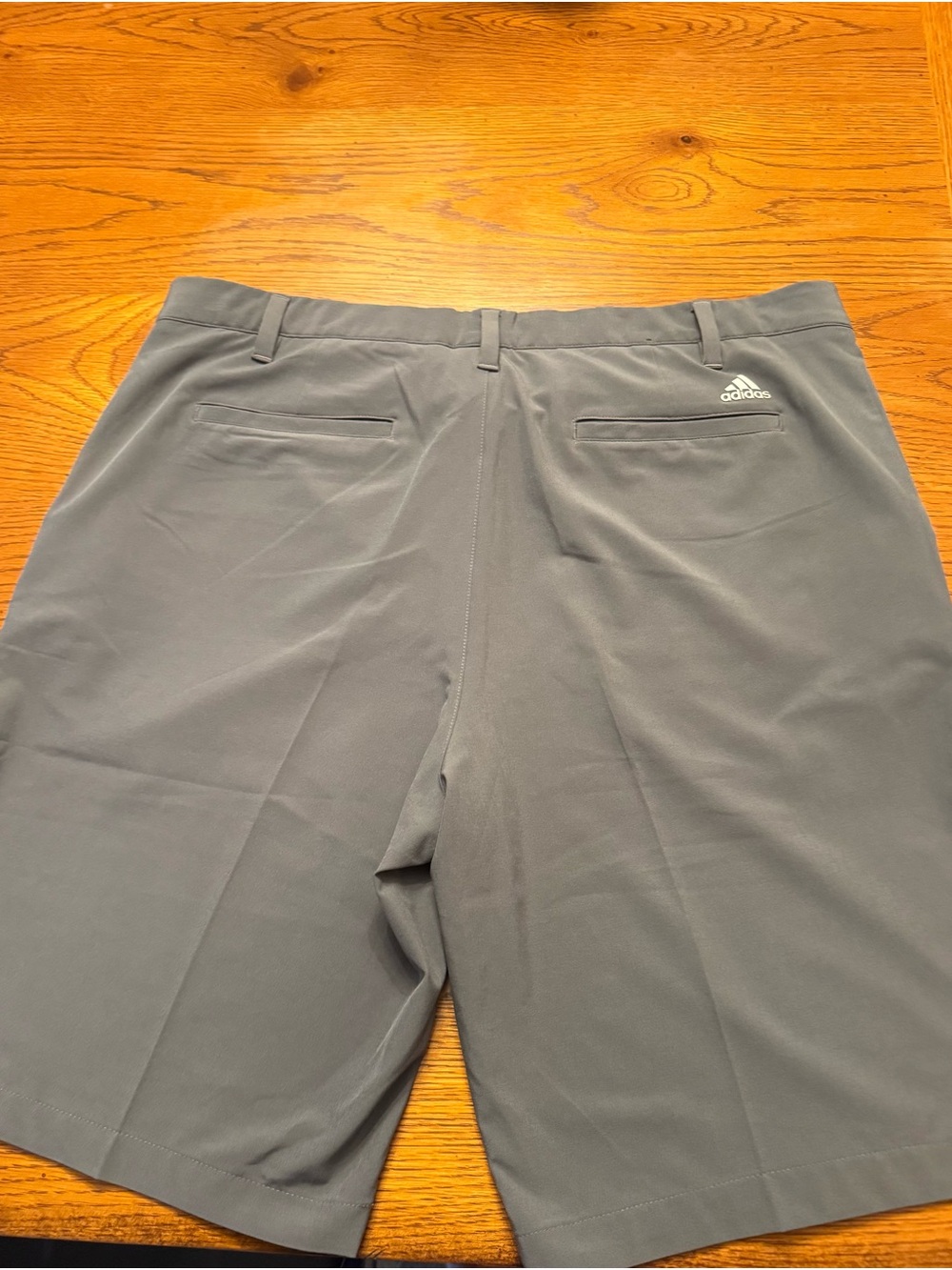adidas Gray Athletic Golf Shorts with Logo Waistband